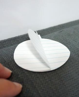 Fold the blank piece, glue half the face to the blank.