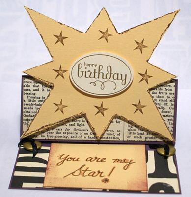Birthday Cards  Boyfriend on Easel Card Showing Hwo You Can Shape The Front As You Wish