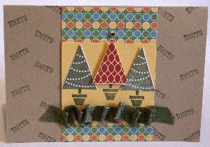 Punched Christmas Tree cards