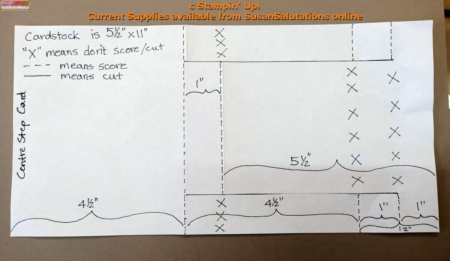 Centre Step Card Template