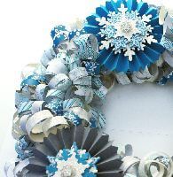 Curled Paper Wreath Detail