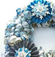 Paper strip wreath detail