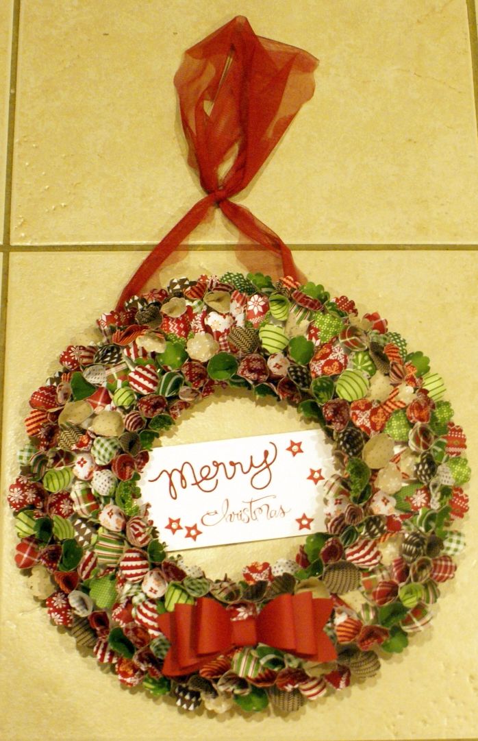Paper cone wreath