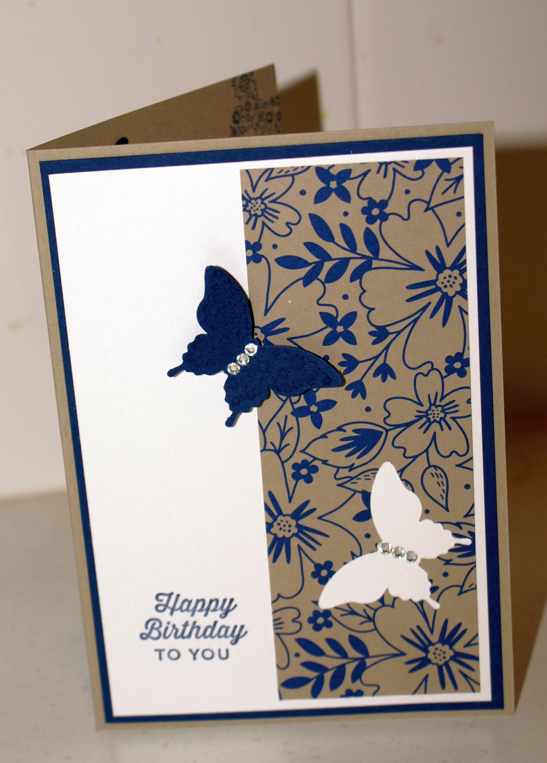 Handmade butterfly card