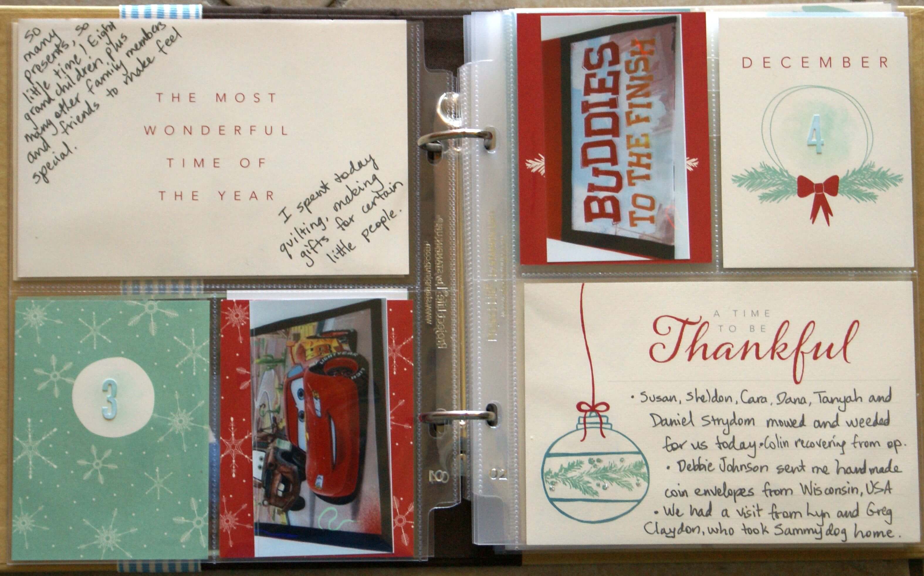 Project Life scrapbook pages