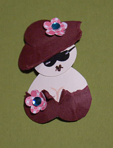 papercraft ladies, punch art, Hearty Ladies, papercraft ideas, punch art