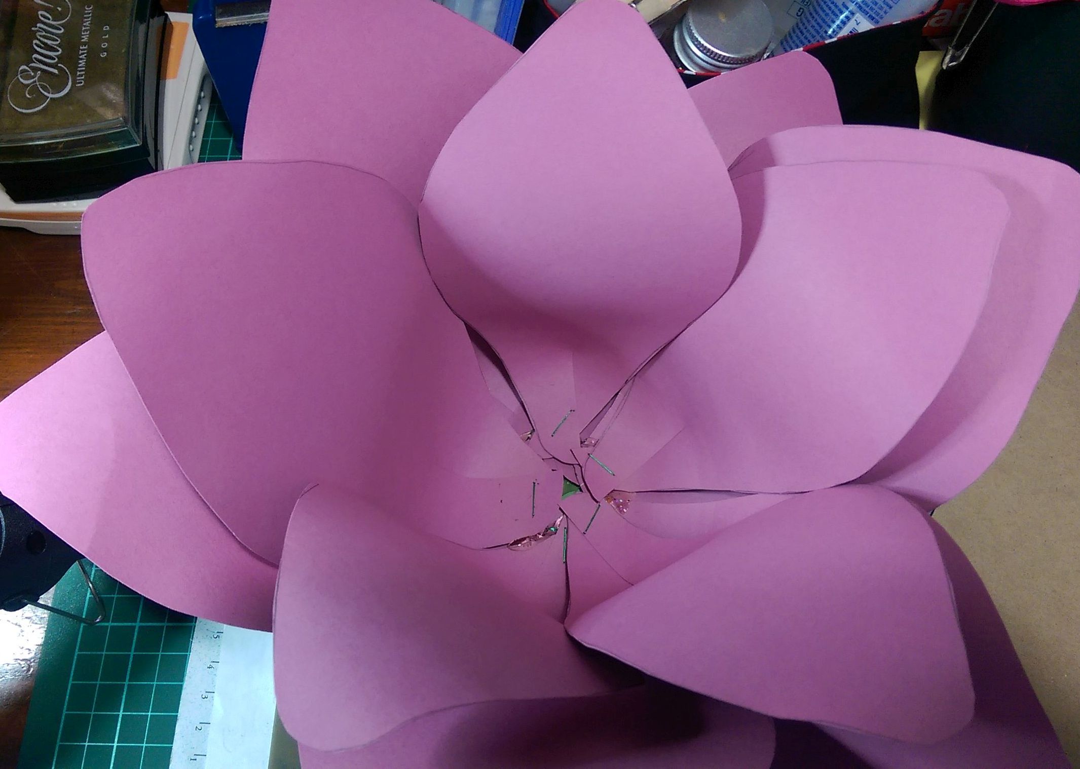 Giant paper flower layers'