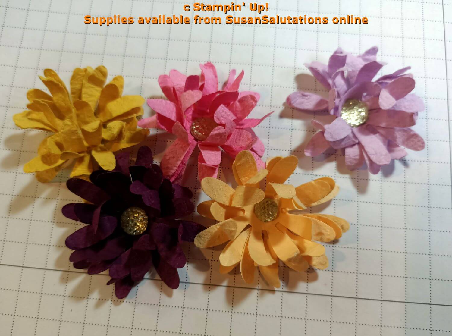 Faux Suede Flowers