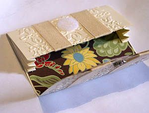 paper wallet, handmade wedding cards, designer paper, embossing folder, Big Shot