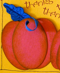 Thanksgiving art projects, pumpkin card, handmade greeting, papercraft