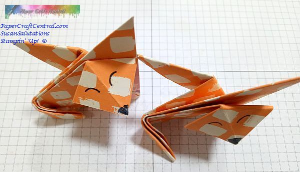 Origami foxes