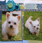 Puppy scrapbook page