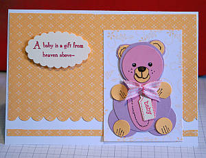 Paper punch bear card