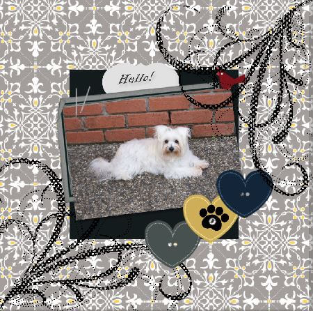 Dog scrapbook page