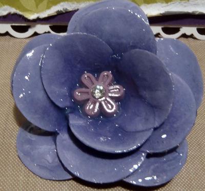Make paper flowers and seal with Crystal Effects