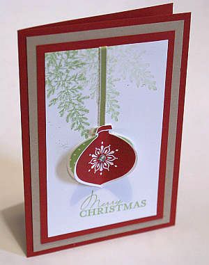 Punched Christmas ornament card