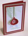 Punched Christmas ornament card