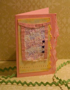 faux silk card technique