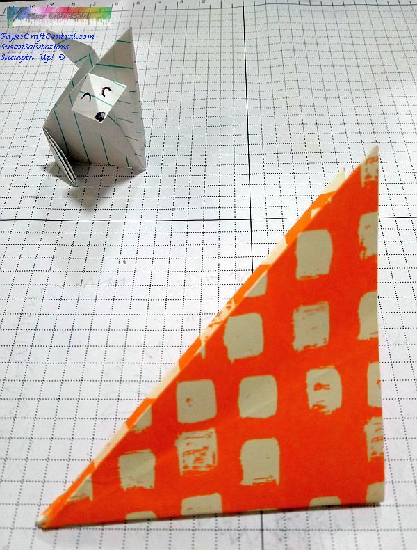 Origami fold for fox