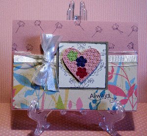 mothers day hearts, handmade greeting card, Big Shot, embossing folder