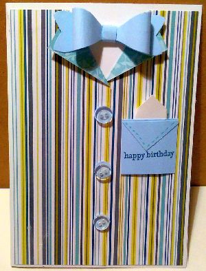 Make an easy paper shirt card for the faviurite man in your life for a brthday, Father's Day or any other special occasion