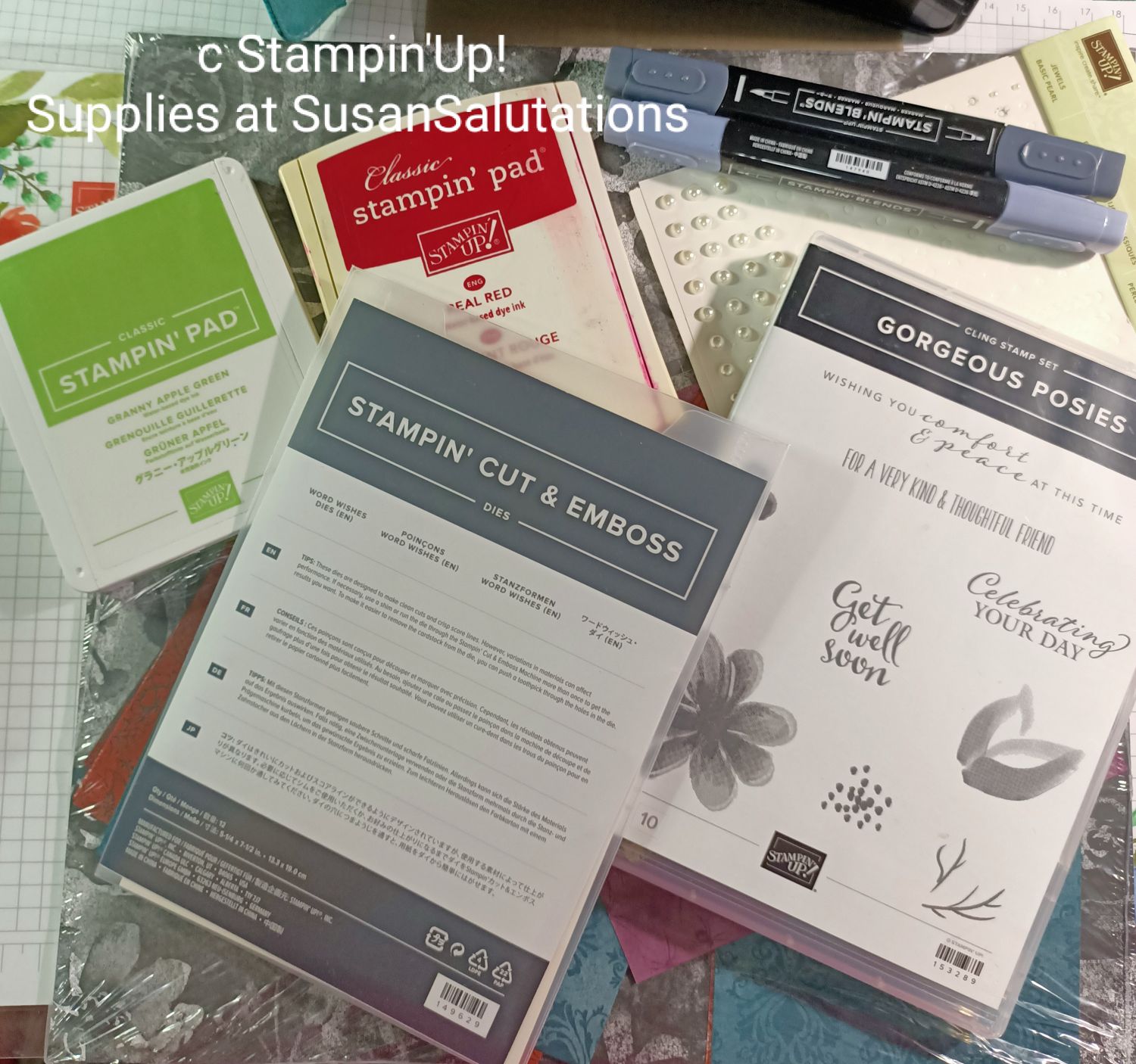 Here's what I chose to make my next birthday card. It features a stamp and dies set or two but the hero of the piece is the blending pens. Gorgeous Posies Card Supplies