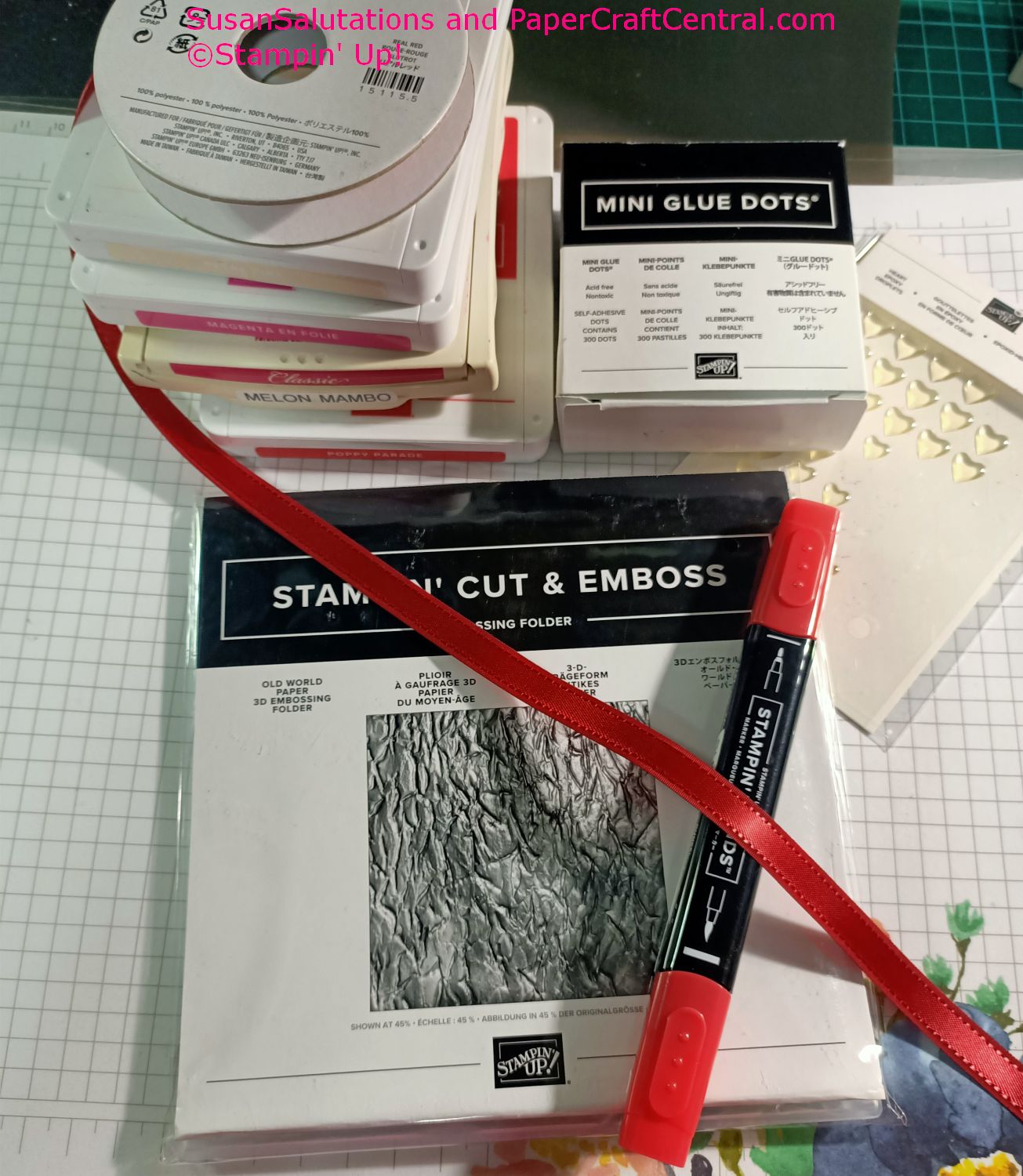 Hearts and Kisses card supplies