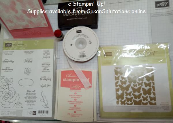 Stampin' Up! supplies for debossed card