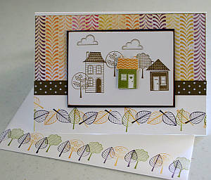 new home card, handmade greeting, cardmaking, rubber stamping