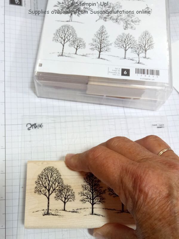 How to stamp on an embossing folder with rubber or photo polymer stamps from Stampin' Up! Stamping on embossing folder