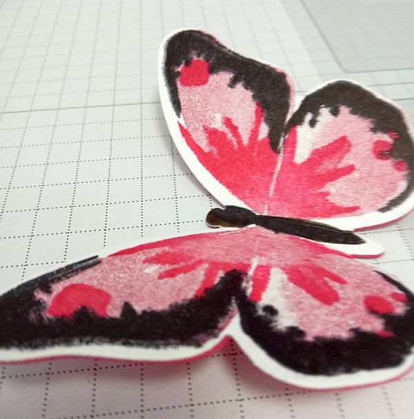 Layered butterfly stamp