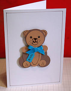 papercraft bear 2, teddy bear, papercraft ideas, paper punch art