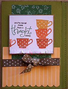 thinking of you card, handmade greeting cards, papercraft, rubber stamping