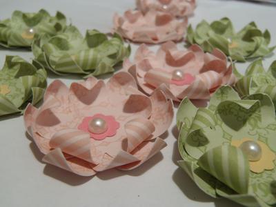 Paper punched flowers 
