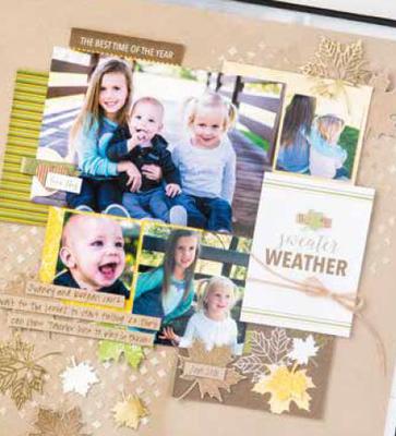 Stampin' Up! Scrapbook page using Designer Series Paper