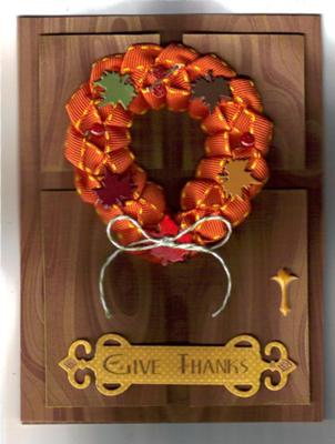 Fall ribbon wreath
